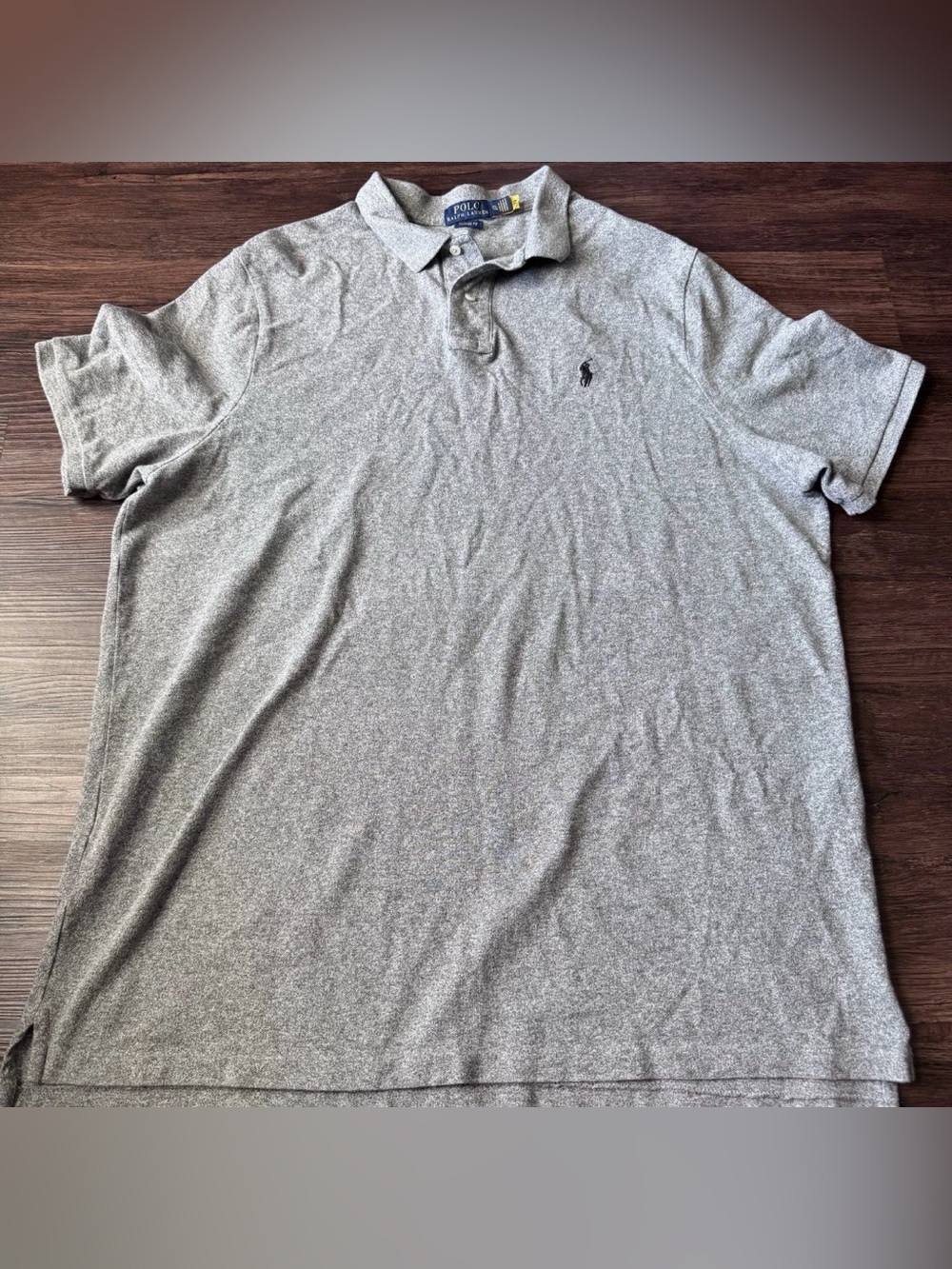Polo Ralph Lauren Polo Shirt Mens Short Sleeve Gray Size 2XL Everyday Basic XXL